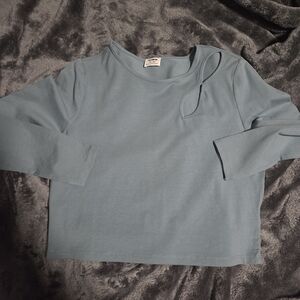 Cotton On Long Sleeve Top in Soft Blue